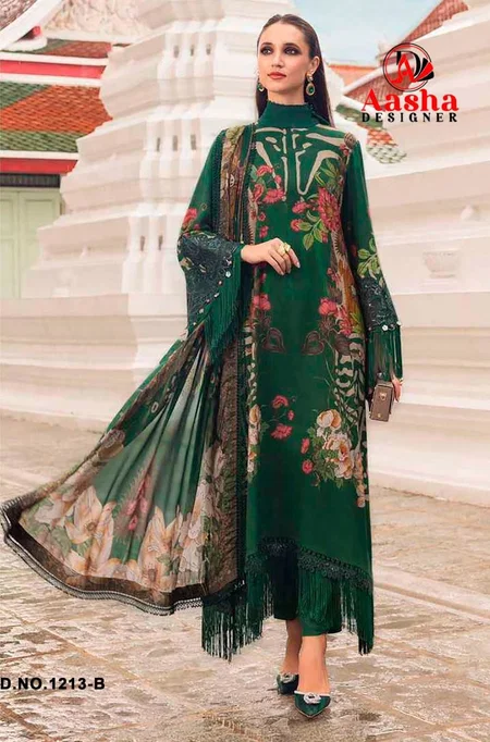 Aasha 1213 A To B Cotton Dupatta Pakistani Salwar Suits Bulk Orders In India